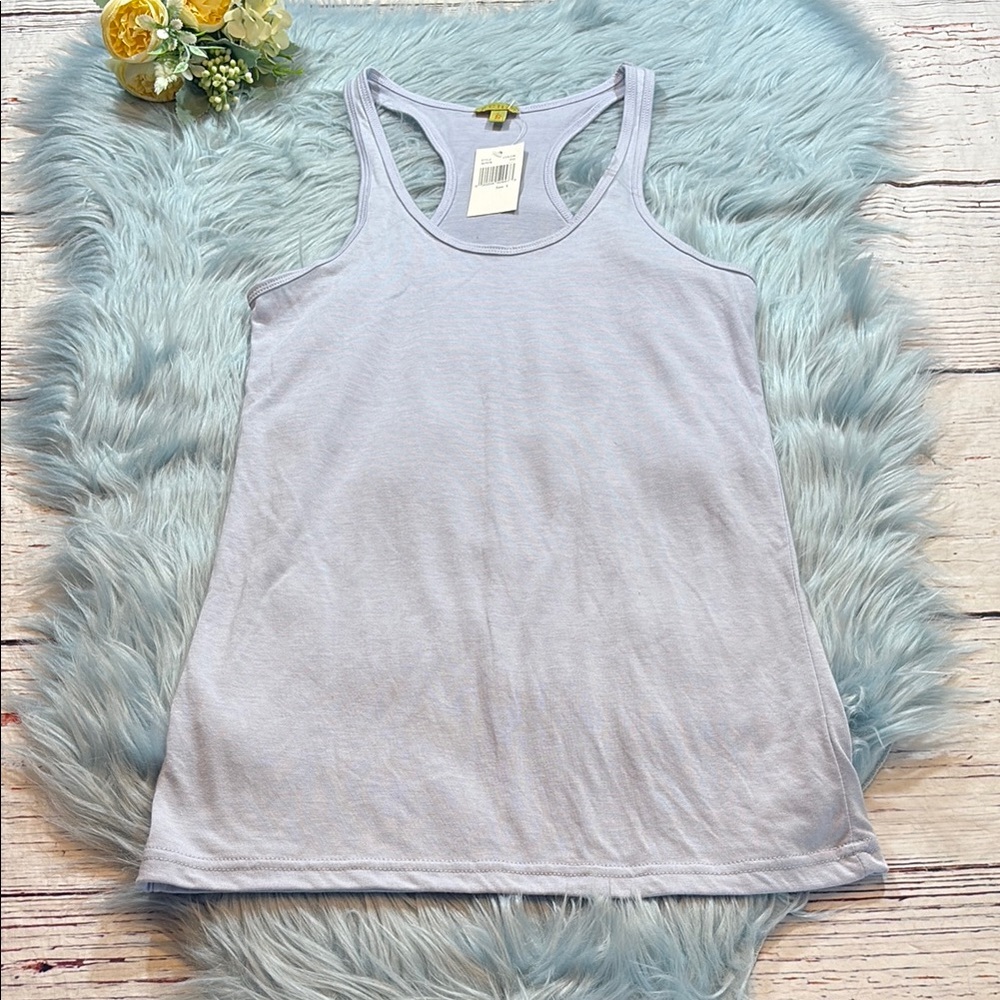 NWT ECHO Design Light Blue Racerback Tank Top sz S
